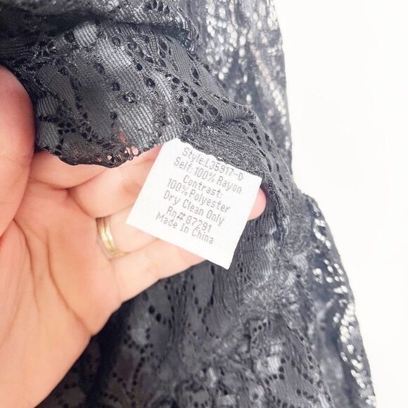 JOHNNY WAS Rai Lace Black Dress  - Picture 7 of 13